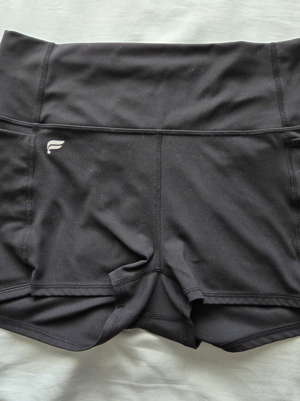 Fabletics Black High-Waisted Pureluxe Biker Shorts